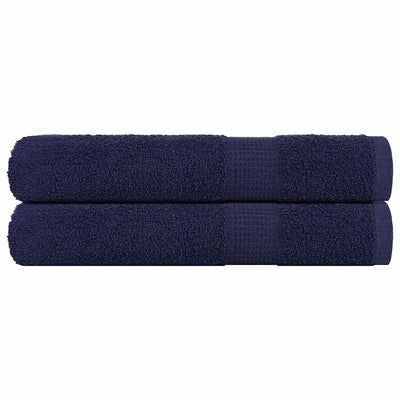 VIDAXL -Handtücher 2 PCs 100x200 cm 360 g m² 100% Baumwollmarineblau