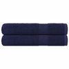 VIDAXL -Handtücher 2 PCs 100x200 cm 360 g m² 100% Baumwollmarineblau