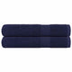 VIDAXL -Handtücher 2 PCs 100x200 cm 360 g m² 100% Baumwollmarineblau