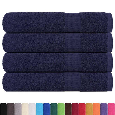 VIDAXL -Handtücher 4 PCs 100x200 cm 360 g m² 100% Baumwollmarineblau
