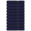 VIDAXL -Handtücher 10 PC 100x200 cm 360 g m² 100% Baumwollmarineblau