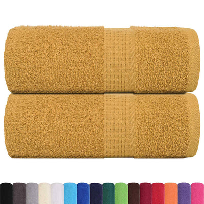 Vidaxl Seifenwisch 2 ST 30 x 30 cm 360 g m² 100% Baumwollgoldfarbe