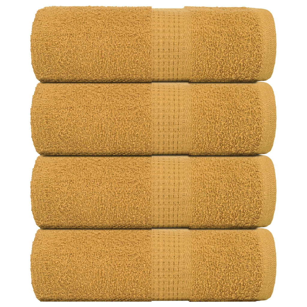 Vidaxl -Seifenwischtücher 4 ST 30 x 30 cm 360 g m² 100% Baumwollgoldfarbe