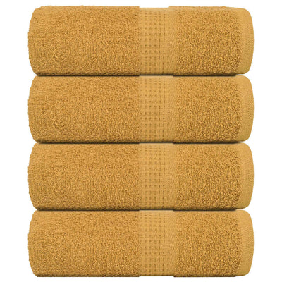 Vidaxl -Seifenwischtücher 4 ST 30 x 30 cm 360 g m² 100% Baumwollgoldfarbe