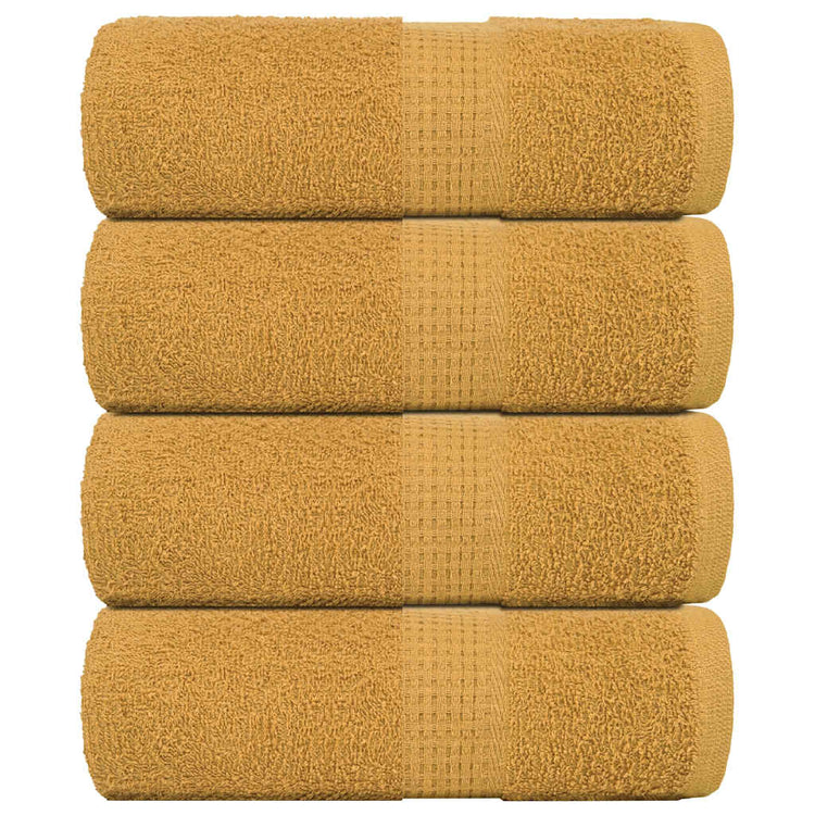Vidaxl -Seifenwischtücher 4 ST 30 x 30 cm 360 g m² 100% Baumwollgoldfarbe