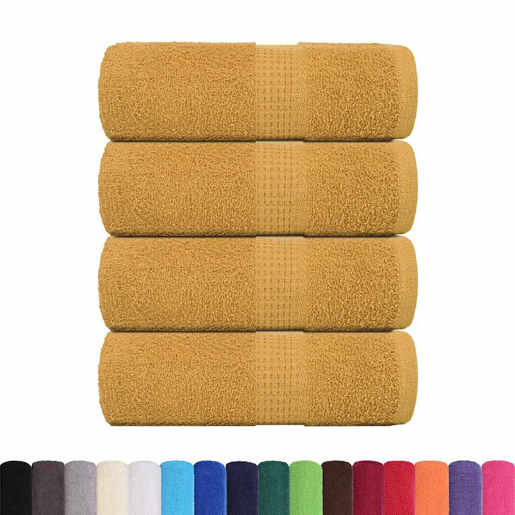 Vidaxl -Seifenwischtücher 4 ST 30 x 30 cm 360 g m² 100% Baumwollgoldfarbe