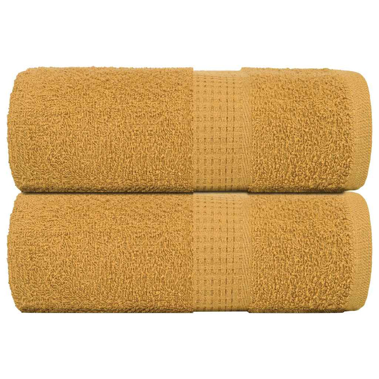 Vidaxl Gäste Wisch 2 ST 30x50 cm 360 g m² 100% Baumwollgoldfarbe