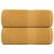 Vidaxl Gäste Wisch 2 ST 30x50 cm 360 g m² 100% Baumwollgoldfarbe