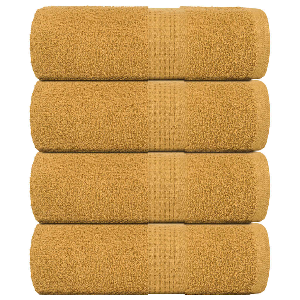 VIDAXL GAST WIPES 4 PCS 30 x 50 cm 360 g m² 100% Baumwollgoldfarbe