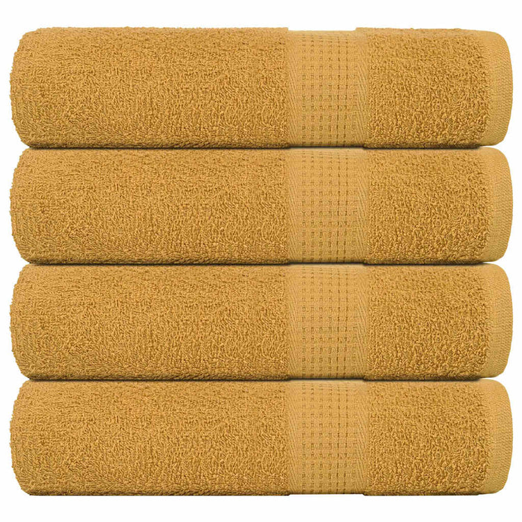 VIDAXL -Handtücher 4 ST 50x100 cm 360 g m² 100% Baumwollgold gefärbt