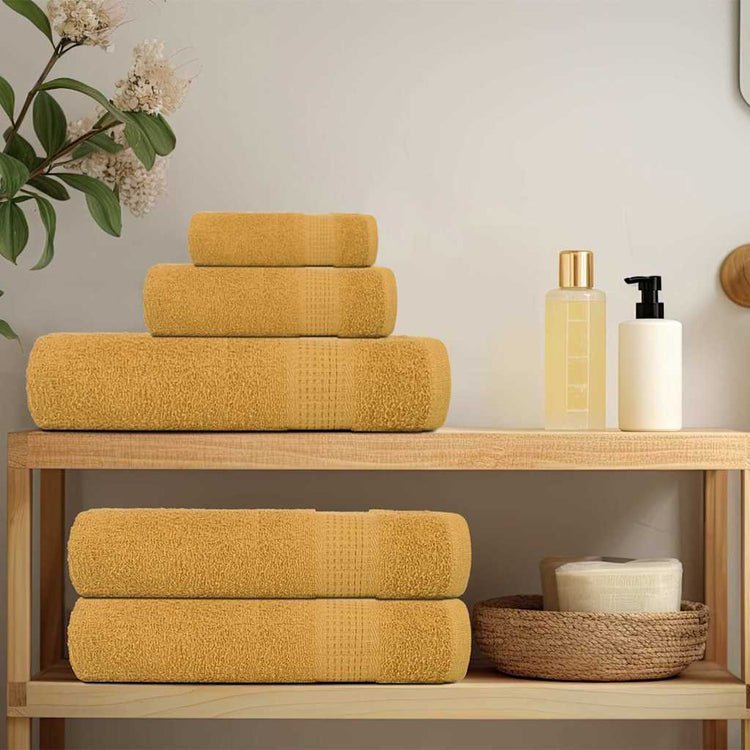 VIDAXL -Handtücher 10 ST 50x100 cm 360 g m² 100% Baumwollgold gefärbt