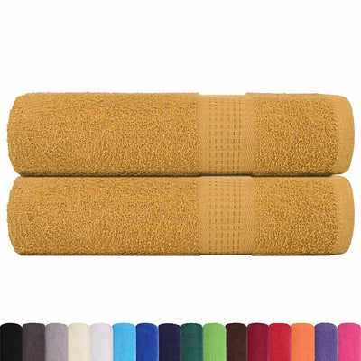 Vidaxl Duschtücher 2 ST 70x140 cm 360 g m² 100% Baumwollgoldfarbe