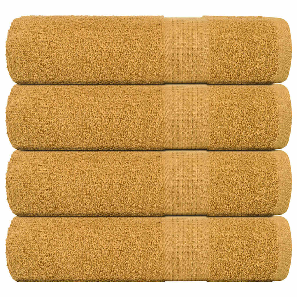 VIDAXL Duschtücher 4 ST 70x140 cm 360 g m² 100% Baumwollgoldfarbe
