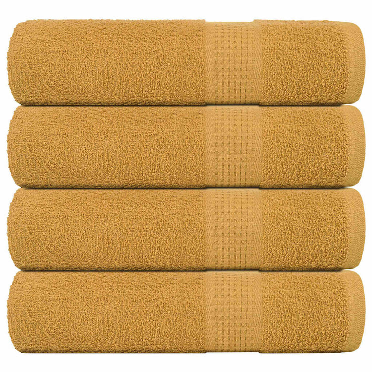VIDAXL Duschtücher 4 ST 70x140 cm 360 g m² 100% Baumwollgoldfarbe