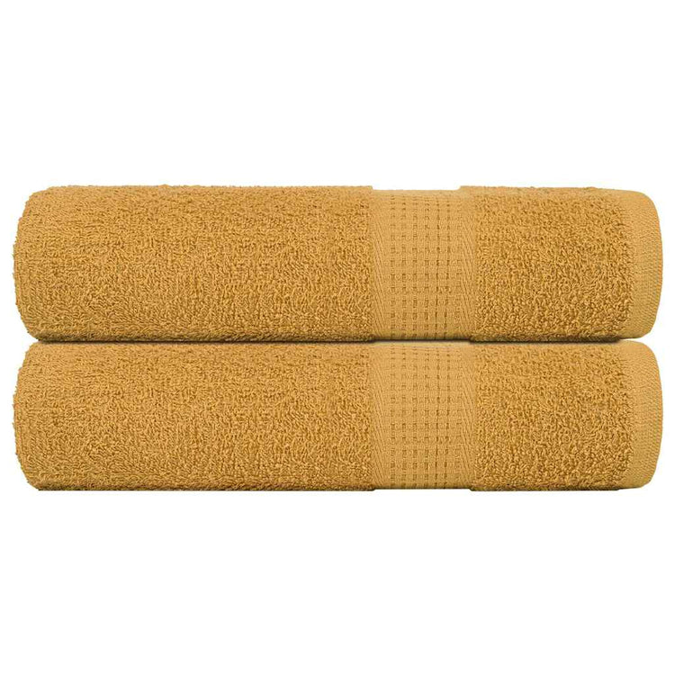 Vidaxl Badetücher 2 Stcs 100x150 cm 360 g m² 100% Baumwollgoldfarbe