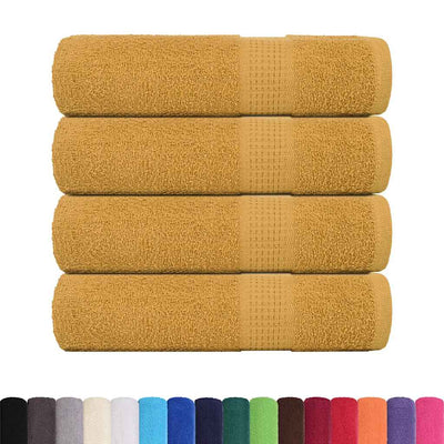 Vidaxl Badetücher 4 Stcs 100x150 cm 360 g m² 100% Baumwollgoldfarbe