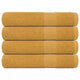 Vidaxl Sauna Handtücher 4 ST 80x200 cm 360 g m² 100% Baumwollgoldfarbe
