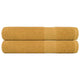 VIDAXL -Handtücher 2 PCs 100x200 cm 360 g m² 100% Baumwollgoldfarbe