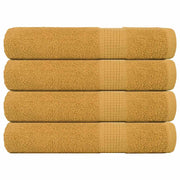 VIDAXL -Handtücher 4 ST 100x200 cm 360 g m² 100% Baumwollgold gefärbt - afbeelding 1
