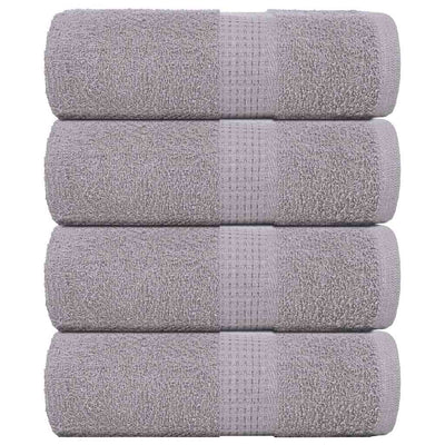 Vidaxl Seifenwisch 4 ST 30 x 30 cm 360 g m² 100% Baumwollgrau