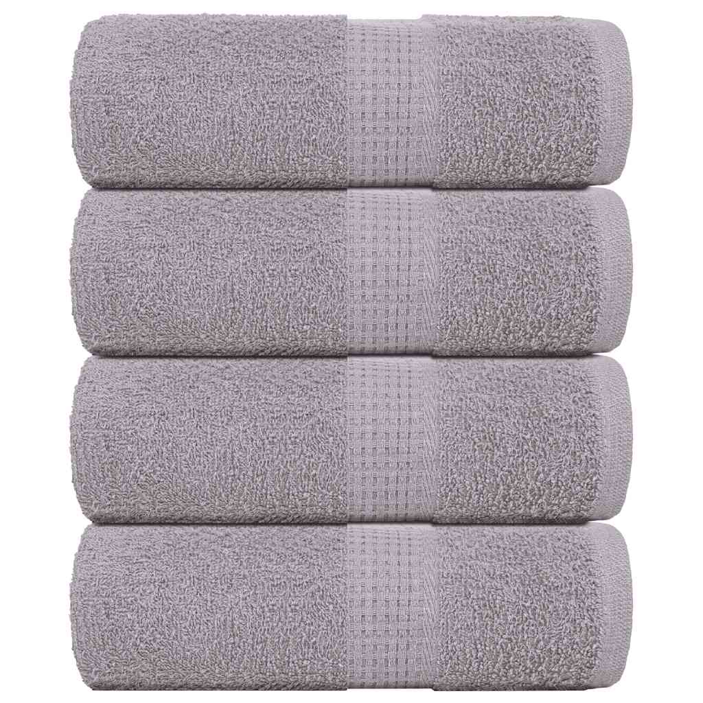 VIDAXL GAST WIPES 4 PCS 30 x 50 cm 360 g m² 100% Baumwollgrau
