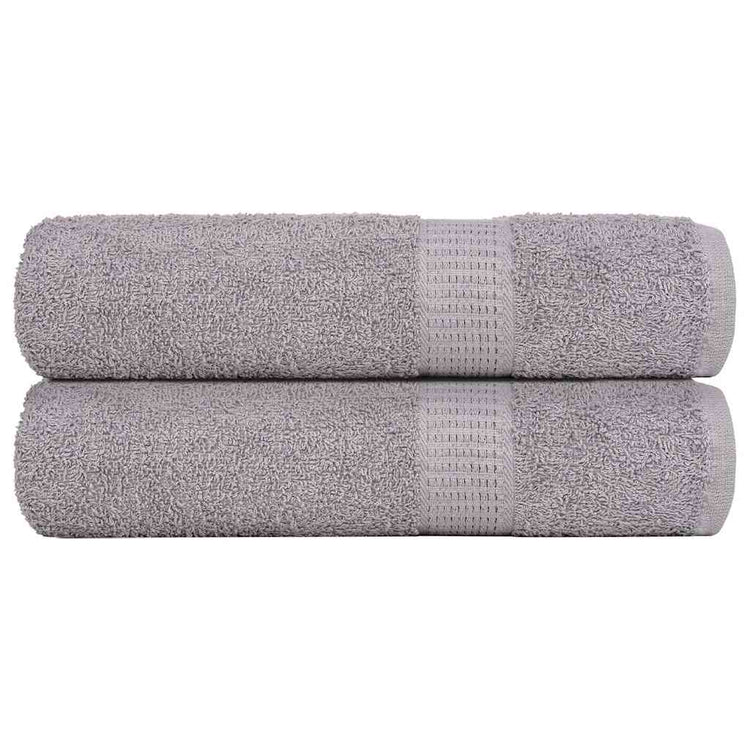 VIDAXL -Handtücher 2 ST 50x100 cm 360 g m² 100% Baumwollgrau