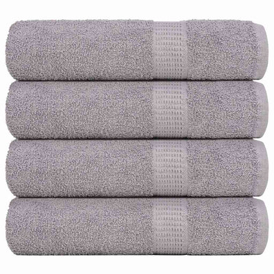 VIDAXL -Handtücher 4 ST 50x100 cm 360 g m² 100% Baumwollgrau