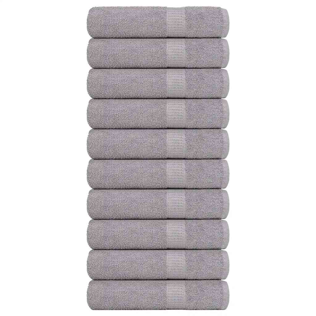 VIDAXL -Handtücher 10 ST 50x100 cm 360 g m² 100% Baumwollgrau