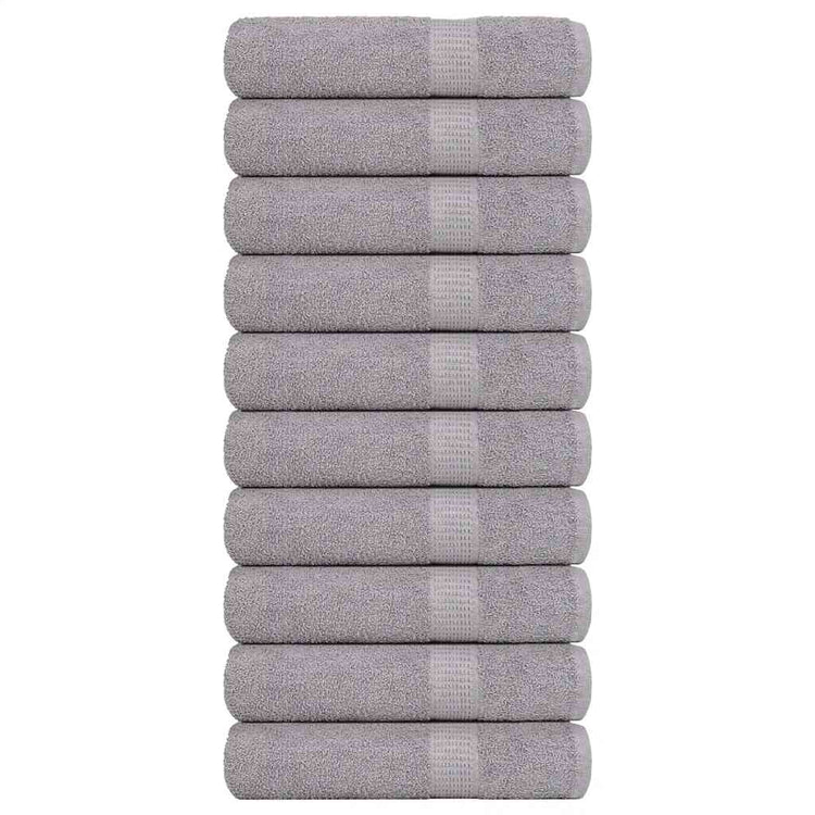 VIDAXL -Handtücher 10 ST 50x100 cm 360 g m² 100% Baumwollgrau