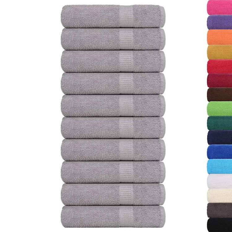 VIDAXL -Handtücher 10 ST 50x100 cm 360 g m² 100% Baumwollgrau