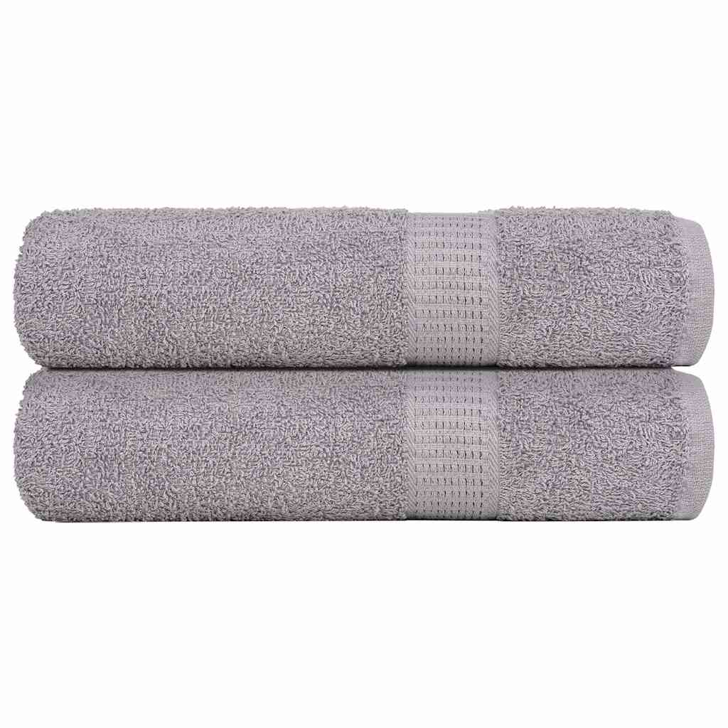 VIDAXL Duschtücher 2 ST 70x140 cm 360 g m² 100% Baumwollgrau