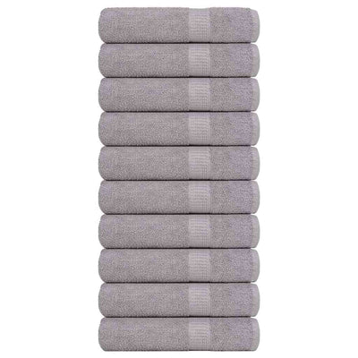 VIDAXL Duschtücher 10 ST 70 x 140 cm 360 g m² 100% Baumwollgrau