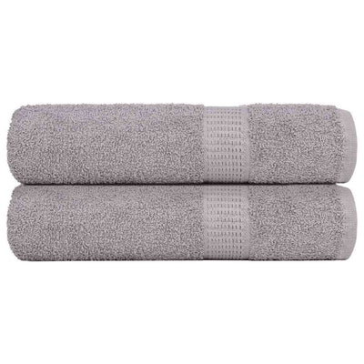 Vidaxl Badetücher 2 ST 100x150 cm 360 g m² 100% Baumwollgrau