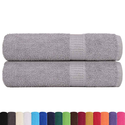 Vidaxl Badetücher 2 ST 100x150 cm 360 g m² 100% Baumwollgrau