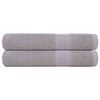 VIDAXL -Handtücher 2 PCs 100x200 cm 360 g m² 100% Baumwollgrau