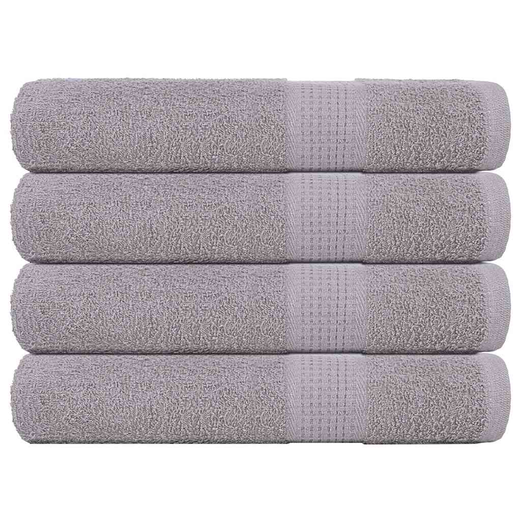 VIDAXL -Handtücher 4 Stcs 100x200 cm 360 g m² 100% Baumwollgrau