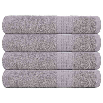 VIDAXL -Handtücher 4 Stcs 100x200 cm 360 g m² 100% Baumwollgrau