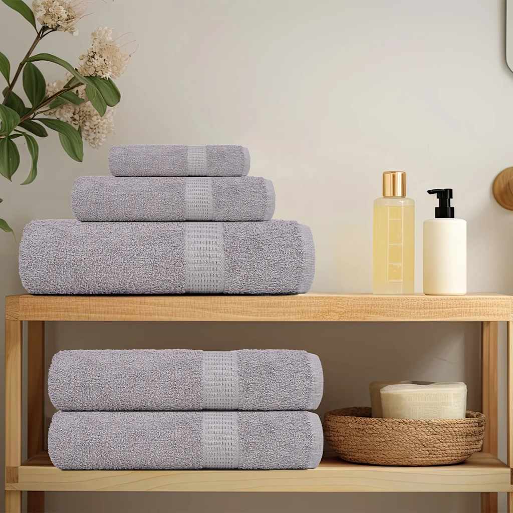 VIDAXL -Handtücher 4 Stcs 100x200 cm 360 g m² 100% Baumwollgrau