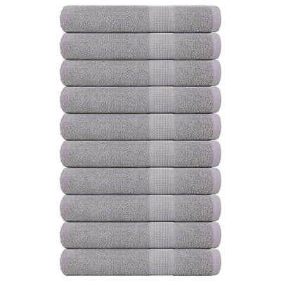 VIDAXL -Handtücher 10 Stcs 100x200 cm 360 g m² 100% Baumwollgrau