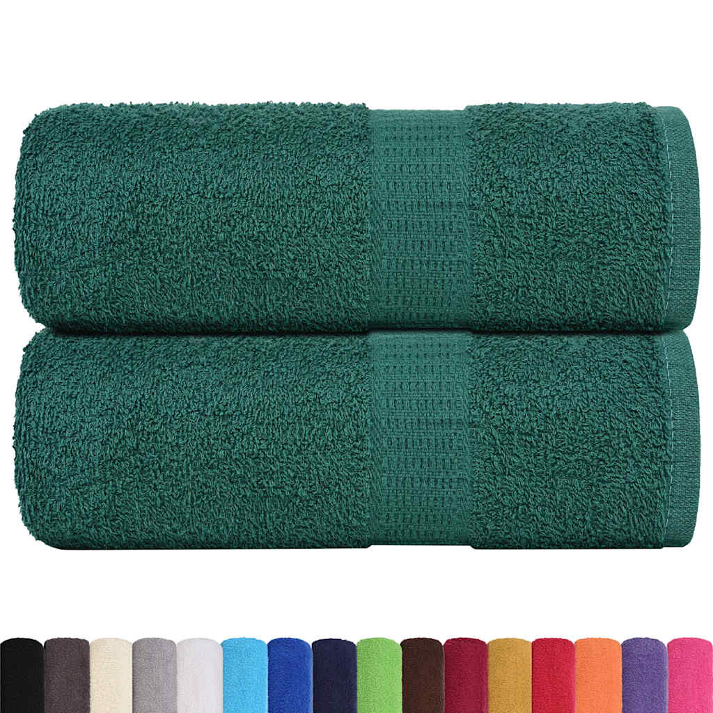 Vidaxl Gäste Wisch 2 ST 30x50 cm 360 g m² 100% Baumwollgrün