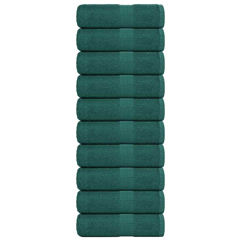 VIDAXL GAST WIPES 10 PCs 30 x 50 cm 360 g m² 100% Baumwollgrün
