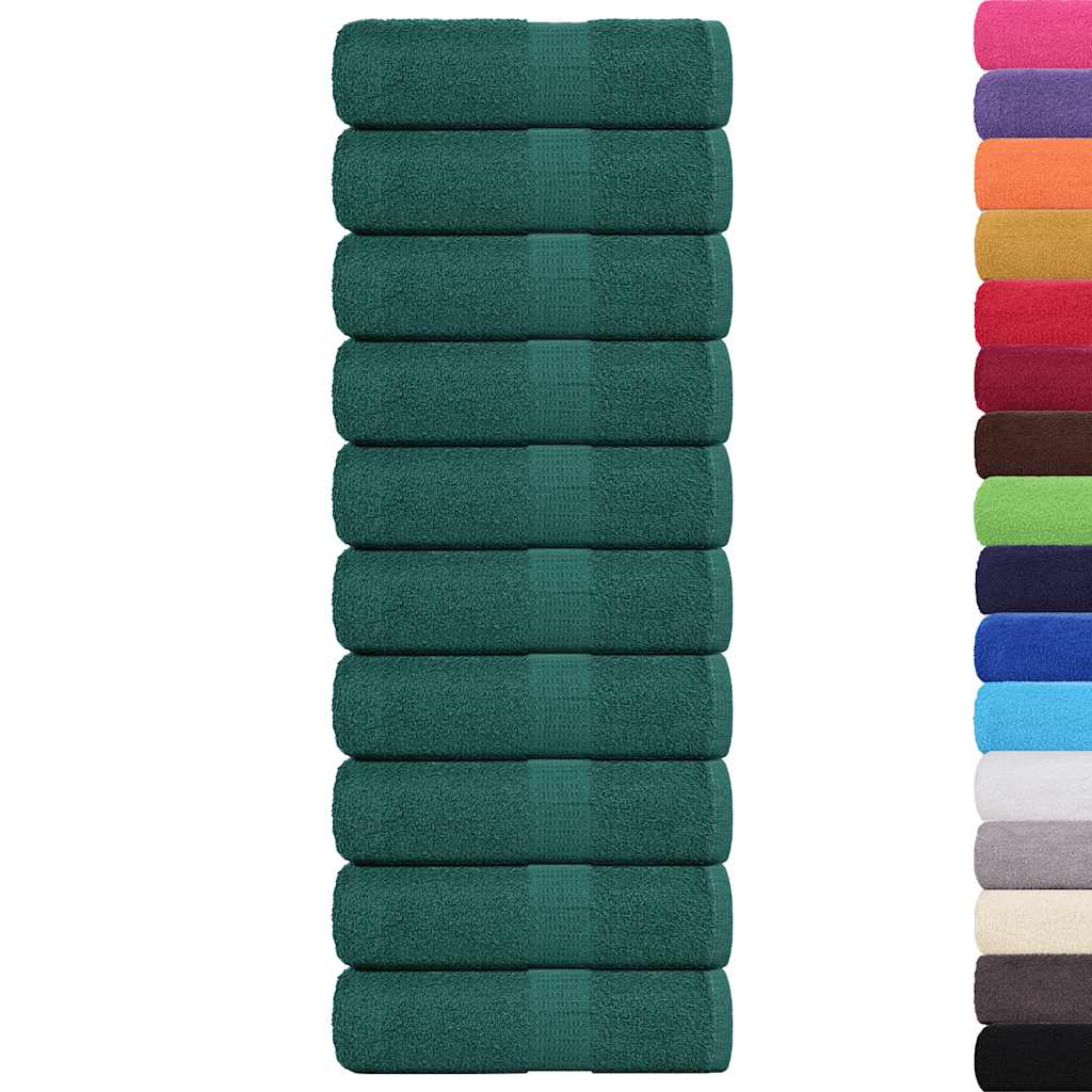 VIDAXL GAST WIPES 10 PCs 30 x 50 cm 360 g m² 100% Baumwollgrün
