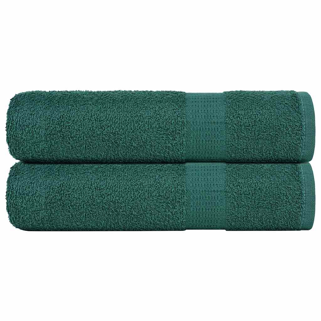 VIDAXL -Handtücher 2 ST 50x100 cm 360 g m² 100% Baumwollgrün