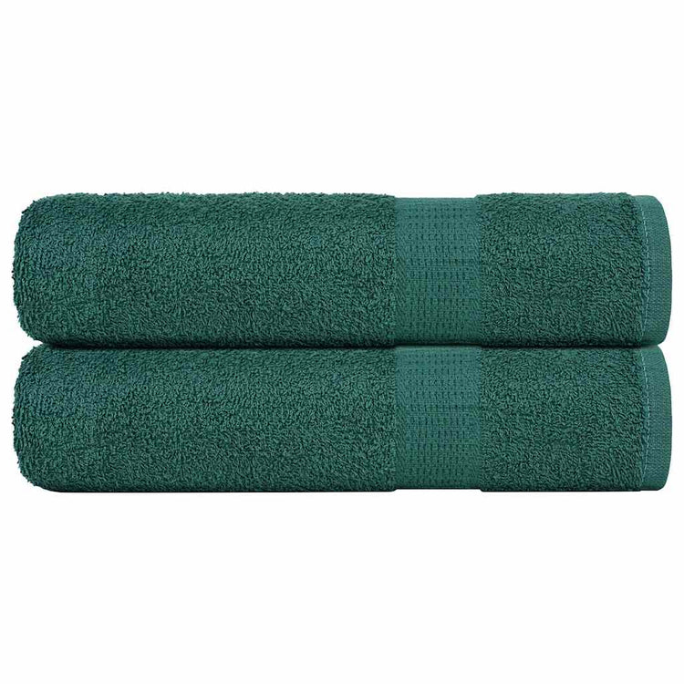 VIDAXL -Handtücher 2 ST 50x100 cm 360 g m² 100% Baumwollgrün