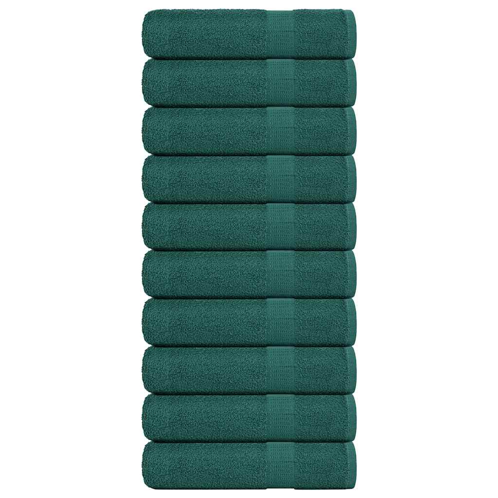 VIDAXL -Handtücher 10 ST 50x100 cm 360 g m² 100% Baumwollgrün