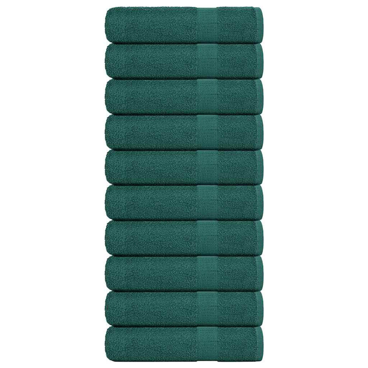 VIDAXL -Handtücher 10 ST 50x100 cm 360 g m² 100% Baumwollgrün