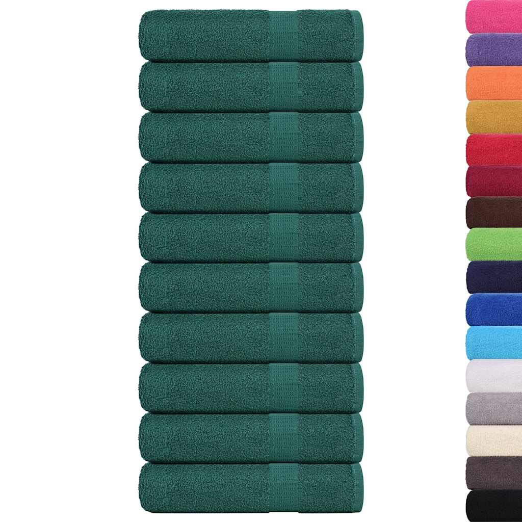 VIDAXL -Handtücher 10 ST 50x100 cm 360 g m² 100% Baumwollgrün