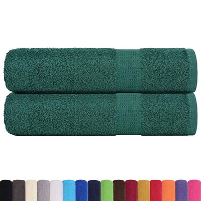 VIDAXL Duschtücher 2 ST 70x140 cm 360 g m² 100% Baumwollgrün