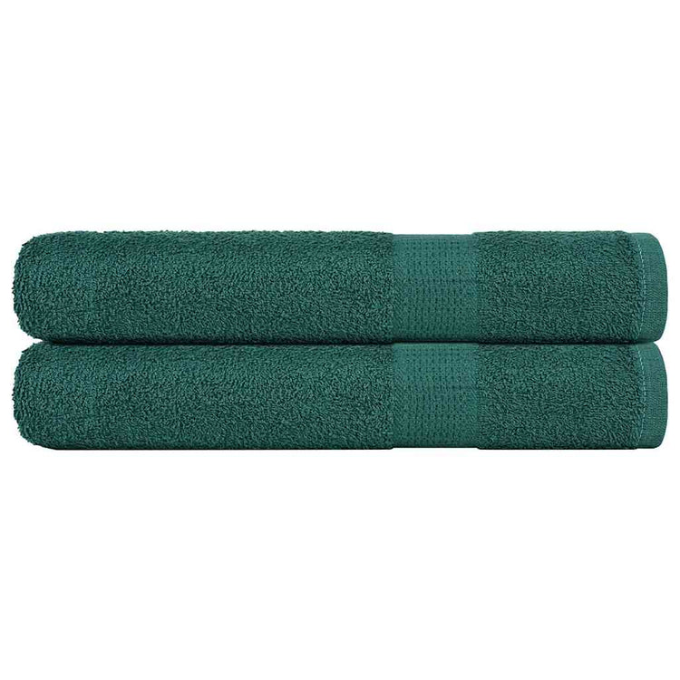 VIDAXL -Handtücher 2 ST 100x200 cm 360 g m² 100% Baumwollgrün