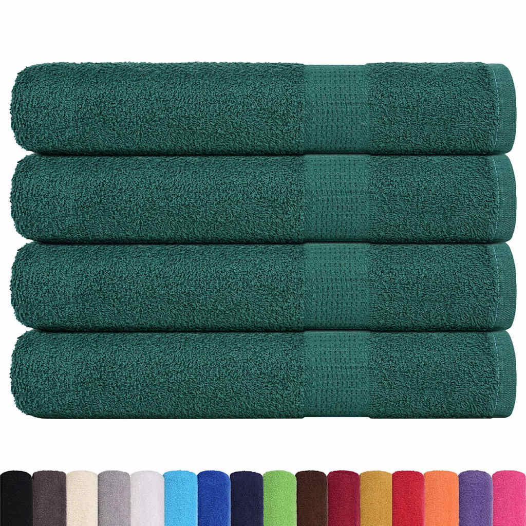 VIDAXL -Handtücher 4 ST 100x200 cm 360 g m² 100% Baumwollgrün